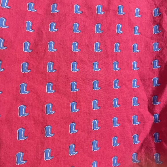 Panhandle Girls Western Shirt XS – Pink Pearl Snap Blue Boot Print Cotton - Picture 7 of 9